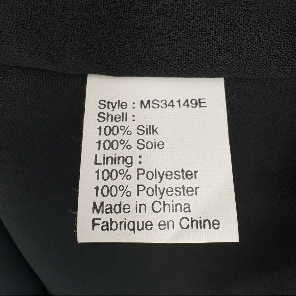 Vintage Calvin Klein Silk Maxi Skirt Bias Cut 90s Minimalist Size 4 Black Tan - Picture 15 of 16